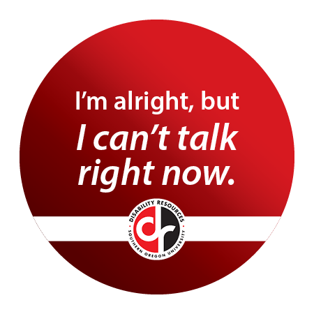 I Can't Talk Right Now Button