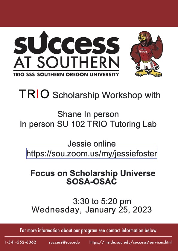 TRIO Scholarship workshop